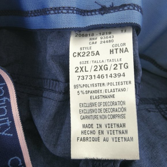 Cherokee Scrub Pants Heather Navy 2XL Jogger - Picture 7 of 8